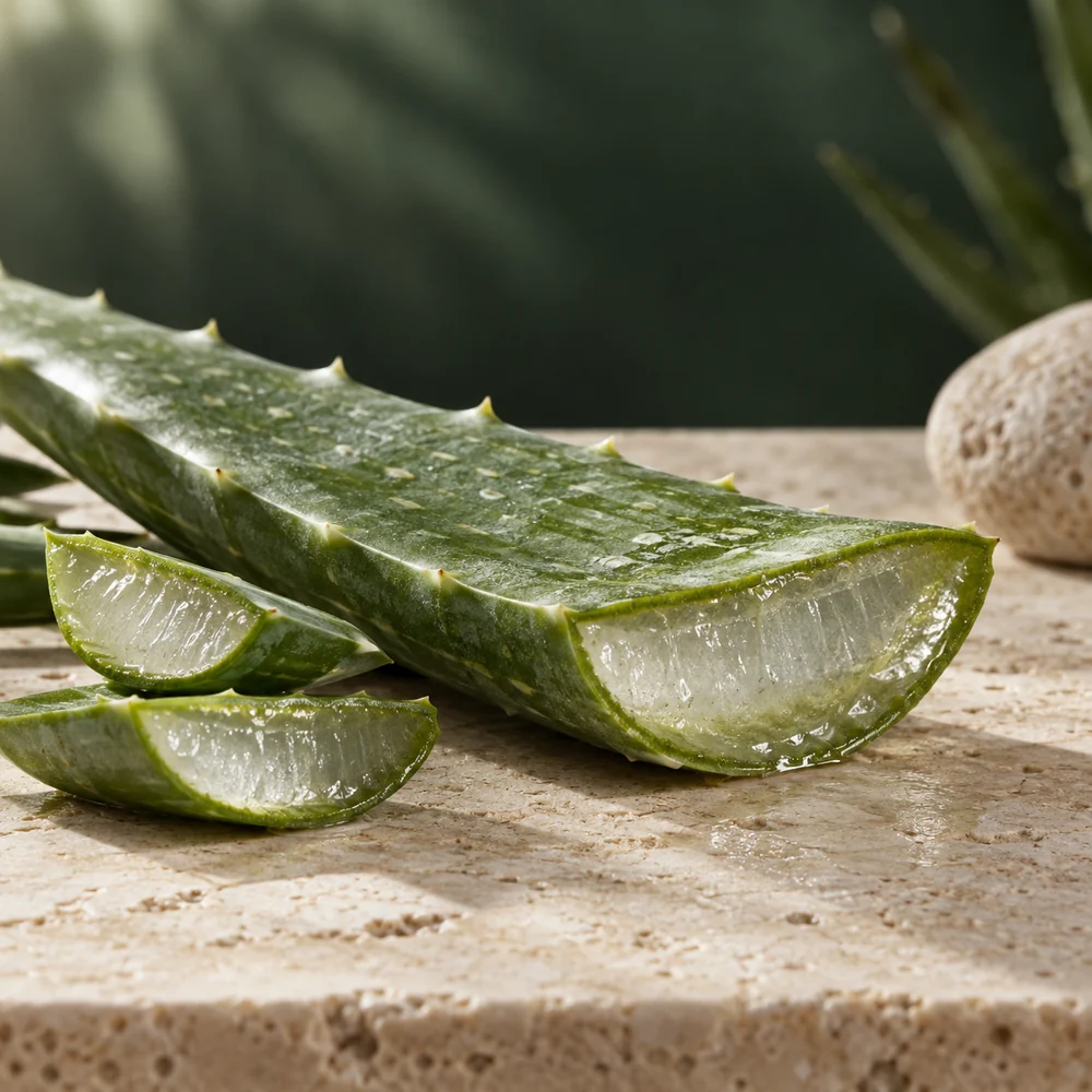 Aloe vera için temsili botanik kompozisyon